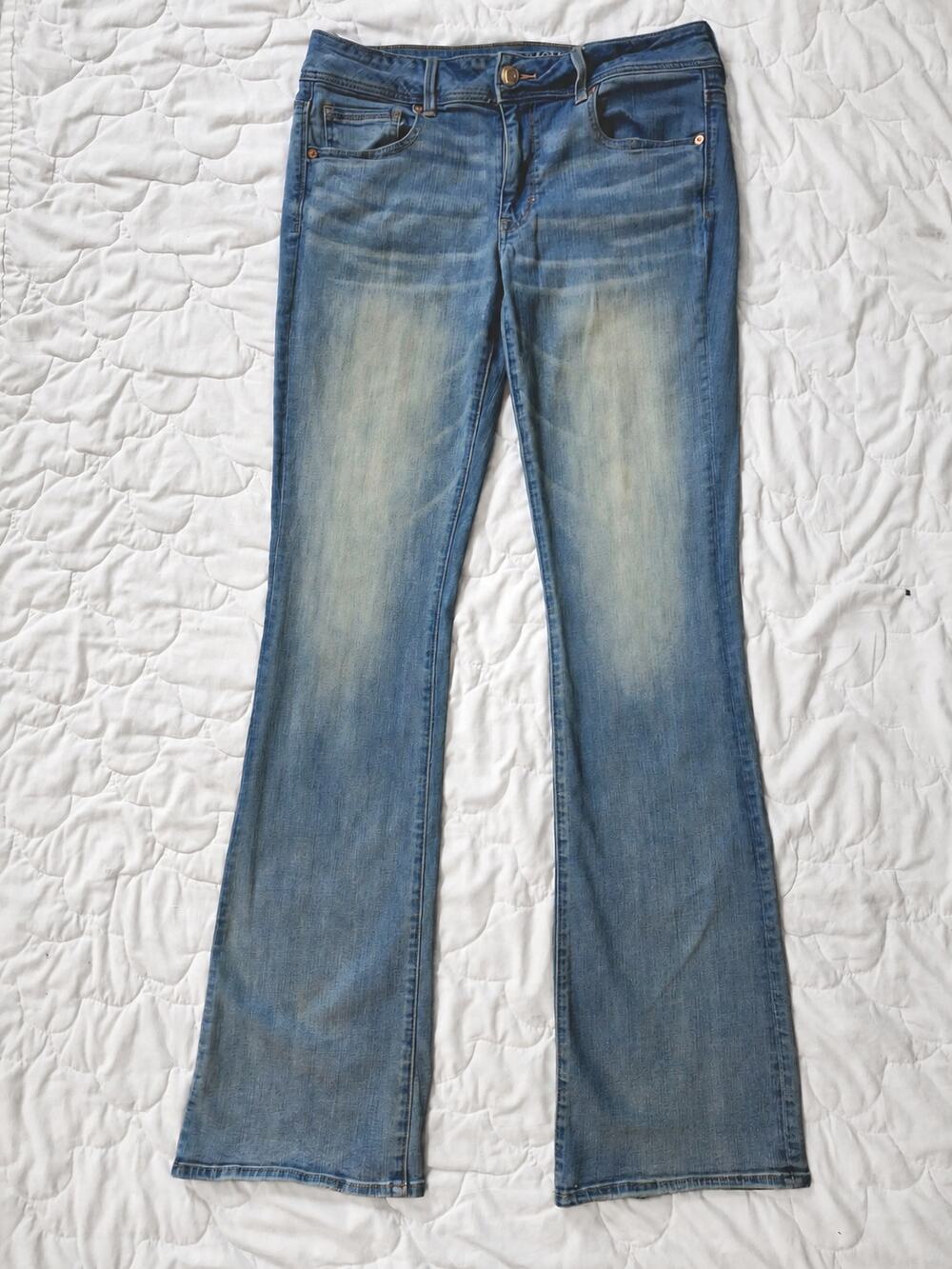 American Eagle Kick Boot Jeans 12 X-Long Super Stretch 36” Inseam